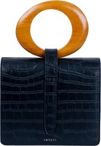 Inyati Abbey Top Handle Bag black croco matt