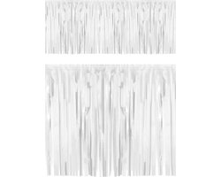 PVC slierten folie guirlande wit 6 meter x 30 cm BRANDVEILIG