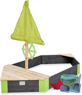 EXIT Aksent houten zandbak boot 190x90cm met Zsilt Speelset