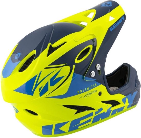 Kenny Downhill helm blue neon yellow BMX helm - Maat: XS | bol.com