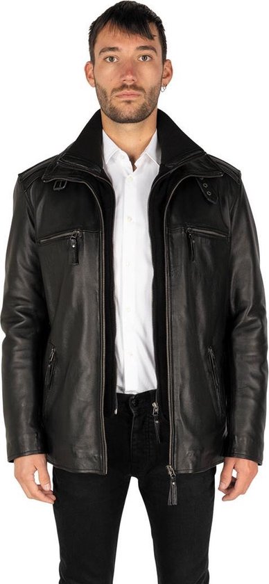 Leather Hype Veste en cuir Veste en Leather Hype hommes Taille de EU52