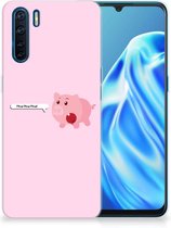 Siliconen Hoesje OPPO A91 GSM Hoesje Pig Mud