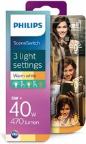 Philips Filament LED lamp SceneSwitch Lichtbron - Fitting E14 - Dimbaar