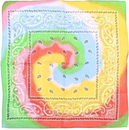 Zac's Alter Ego - Multicolour Tie Dye Paisley Bandana - Multicolours