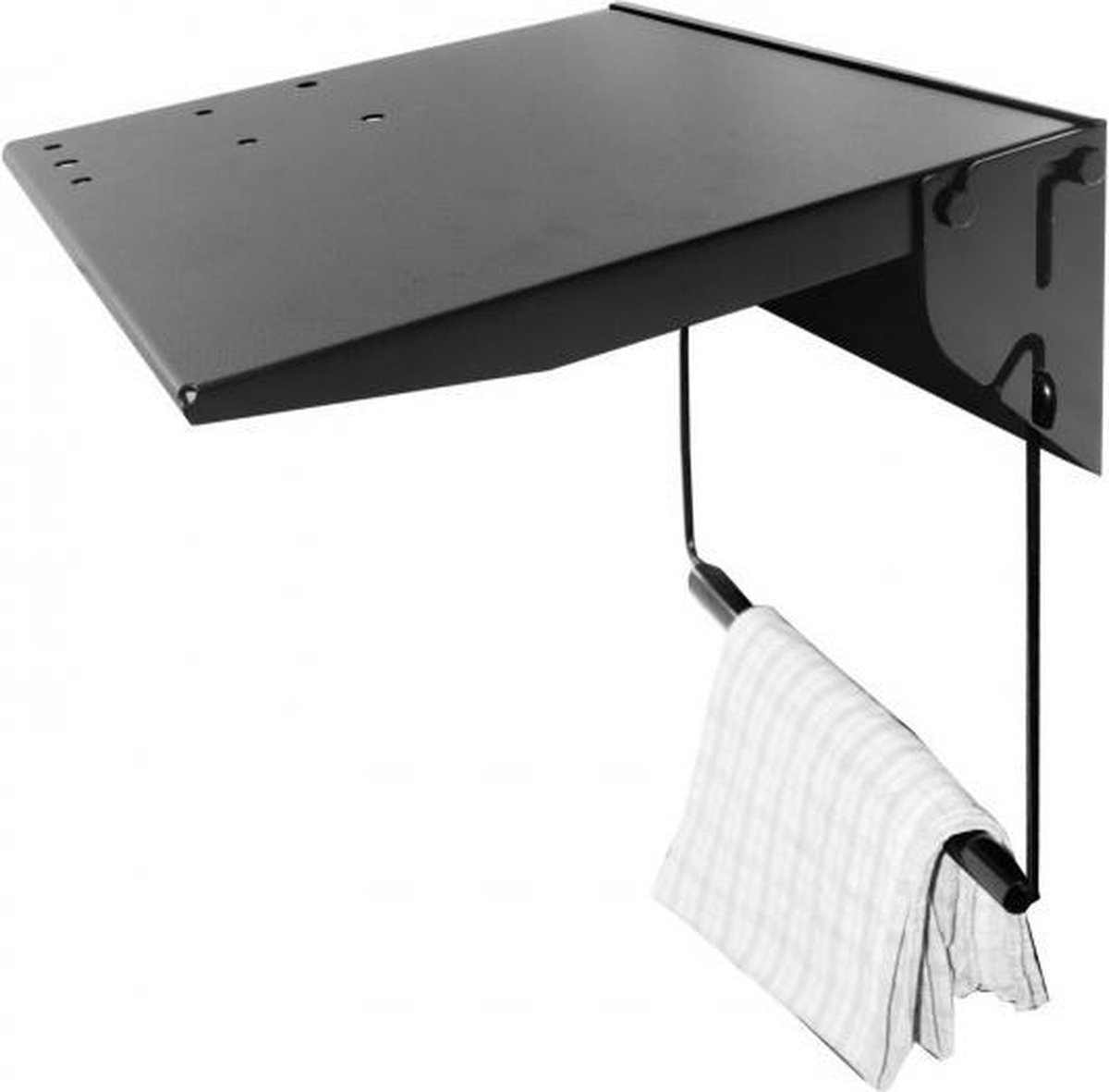 Workstation Plank Staal Zwart 40 X 44 Cm
