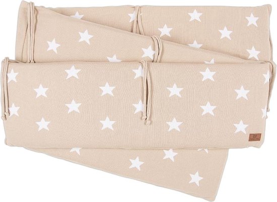 Baby's Only Boxbumper - Boxomrander - Parkomranding Star - Beige/Wit - 330x28 cm