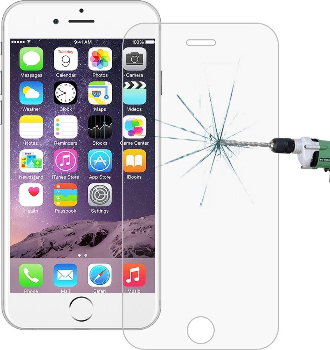 2 Stuks Pack iPhone 6 6S 4,7 glazen Screen protector Tempered Glass 2.5D 9H (0.26mm)