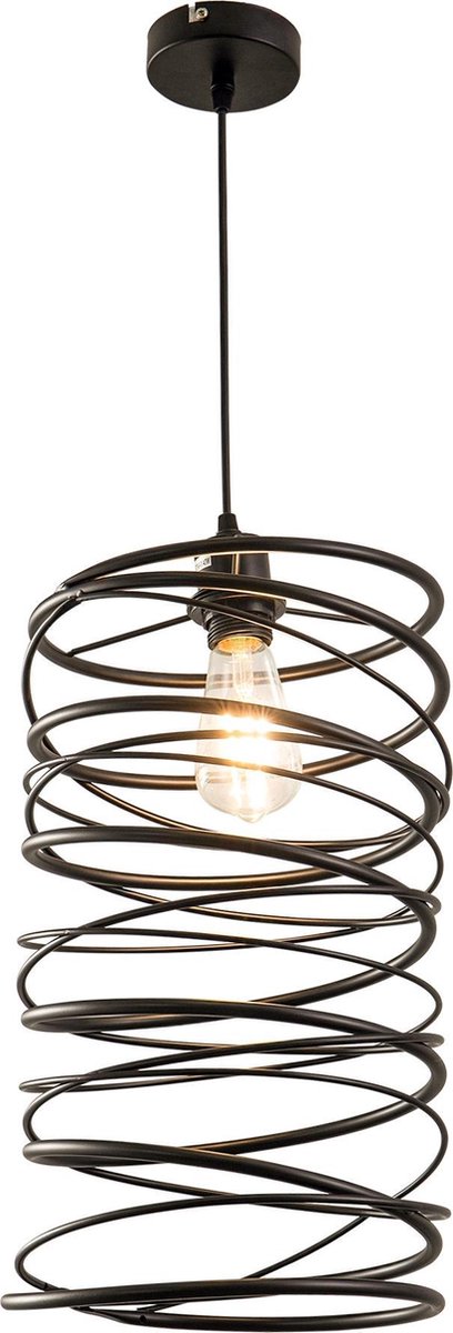 Hanglamp Industrieel Zwart Rond 25 cm - Scaldare Alesso