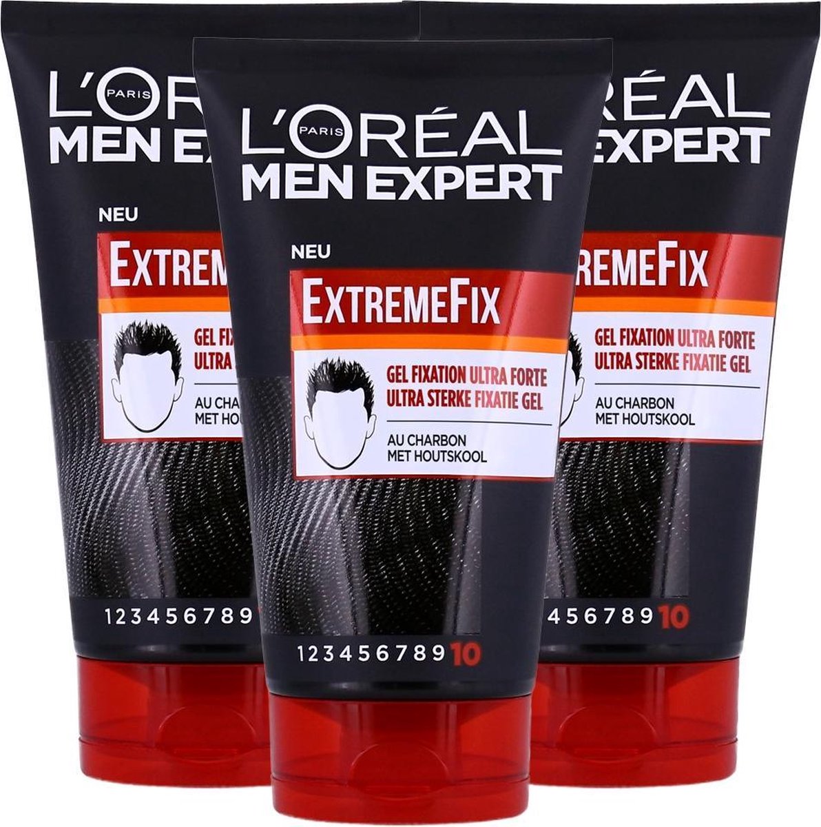 L'Oréal Paris Men Expert Barber Club Extreme Fix - Ultra Sterke Fixatie Gel - 3 x 150ml - Multiverpakking