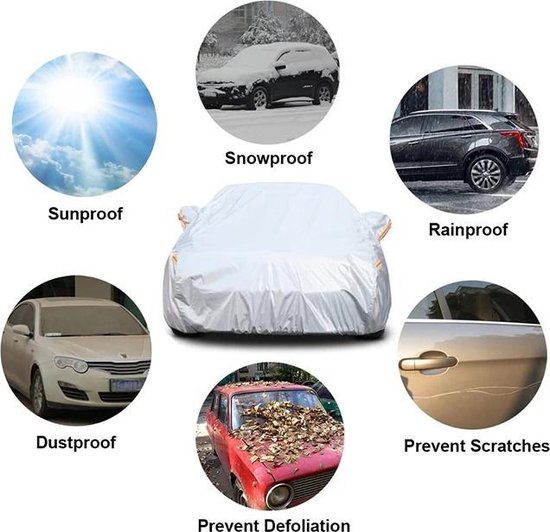 LOUZIR Luxe Car Cover - Universel - Housse de protection - Taille M - Housse de LOUZIR - Housse de pluie