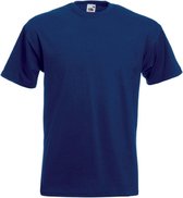 Set van 3x stuks grote maten basic navy blauw t-shirts voor heren - voordelige katoenen shirts - Herenkleding, maat: 4XL (48/60)
