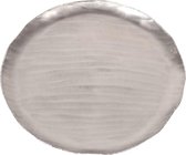 Rasteli Schaal-Kaarsenplateau Aluminium Zilver D 37 cm H 2 cm
