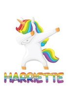 harriette: harriette 6x9 Journal Notebook Dabbing Unicorn Rainbow