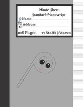 Music Sheet Standard Manuscript -108 Pages 12 Staffs - Staves