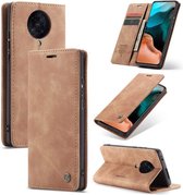 CASEME - Xiaomi Poco F2 Pro Retro Wallet Case - Bruin