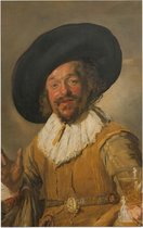 De vrolijke drinker, Frans Hals - Foto op Forex - 80 x 120 cm