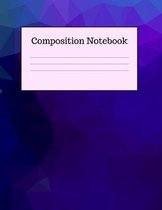 Composition Notebook: Wide Ruled Lined Paper 8.5''x 11'' Cover Blue Green Texture Colorful Gradient (100 pages)