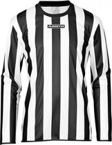Masita | Sportshirt Barça Lange Mouw Dames & Heren Shirt Licht - Stevig - 100% Polyester - BLACK/WHITE - XL