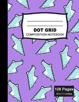 Dot Grid Composition Notebook: Beautiful and Large (8.5 x 11 inches) - 100+ Dotted Pages Black Dotted Notebook - Journal for School and College Stude