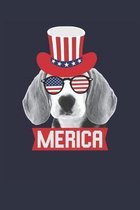 Beagle Journal - Beagle Notebook - Fourth Of July Gift for Beagle Lovers: Unruled Blank Journey Diary, 110 blank pages, 6x9 (15.2 x 22.9 cm)