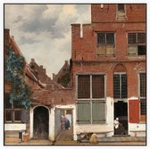 Het straatje, Johannes Vermeer - Foto op Akoestisch paneel - 150 x 150 cm