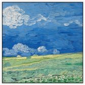 Korenveld onder onweerslucht, Vincent van Gogh - Foto op Akoestisch paneel - 150 x 150 cm
