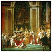 Inwijding van keizer Napoleon en kroning van keizerin Joséphine, Jacques-Louis David - Foto op Akoestisch paneel - 80 x 80 cm