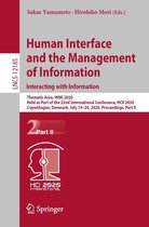 Lecture Notes in Computer Science 12185 - Human Interface and the Management of Information. Interacting with Information