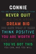 Connie You Are Stronger Than You Think Never Quit Prove Them Wrong Dream Big You Have What It Takes Think Positive You Are Worth It Dont Stop Believin