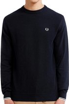 Fred Perry - Textured Front Panel Jumper - Jumpers - XL - Blauw
