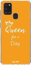 Casetastic Samsung Galaxy A21s (2020) Hoesje - Softcover Hoesje met Design - Queen for a day Print