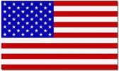 Set van 2x stuks vlaggen Verenigde Staten Amerika 90 x 150 cm feestartikelen - USA/Amerikaanse President Verkiezingen - Supporter/fan decoratie artikelen