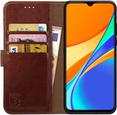 Rosso Element Xiaomi Redmi 9C Hoesje Book Cover Wallet Case Bruin