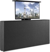 Boxspring Luxe compleet Antracite 200x210 Met Tv lift Voetbord GRATIS TV