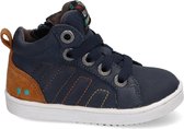 BunniesJR Pol Pit Jongens Sneakers - Blauw - Leer - Veters