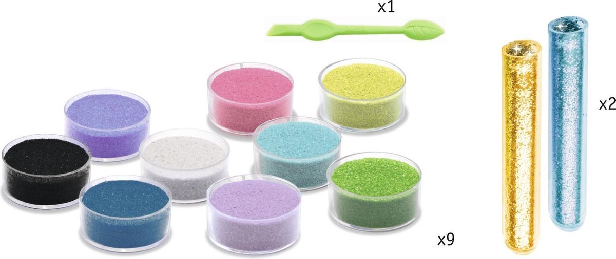 Djeco zand en glitter Dazzling Birds