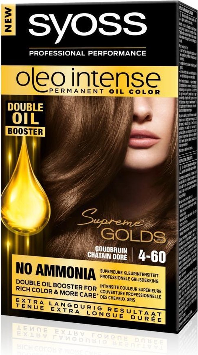 Bol.com Syoss Oleo Intense 4-60 Goudbruin - 3 st - voordeelverpakking aanbieding