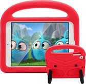 Case2go - Hoes geschikt voor iPad Air 10.5 (2019) hoes - Schokbestendige case met handvat - Sparrow Kids Cover - Rood