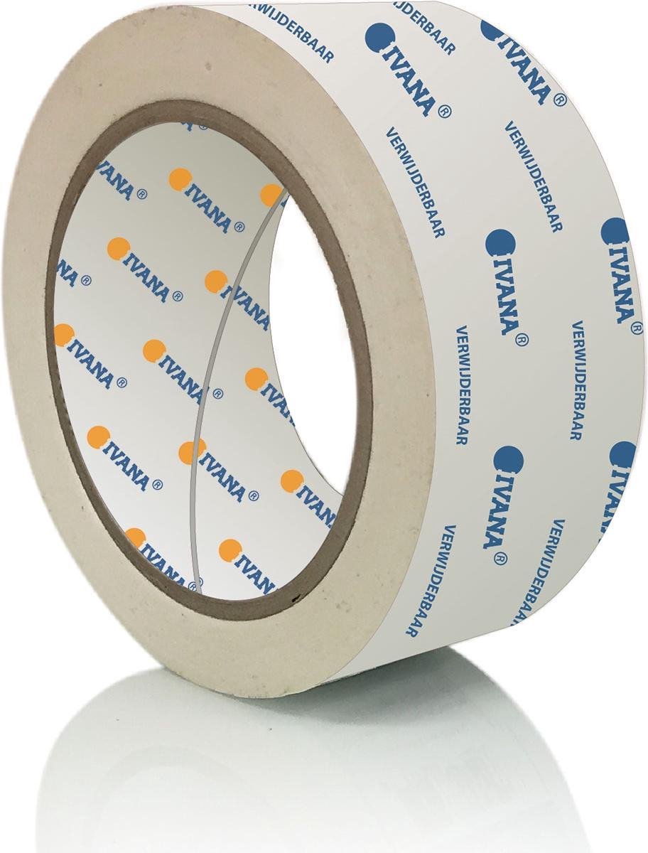 Ivana Beschermtape Pvc Wit Ivana (Verwijderb.)50Mm Rol=33M