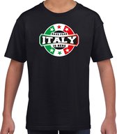 Have fear Italy is here / Italie supporter t-shirt zwart voor kids XL (158-164)