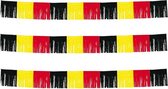 Set van 3x stuks Duitsland/Belgie versiering franje slingers 10 meter - rood-geel-zwart - Feestartikelen/versiering