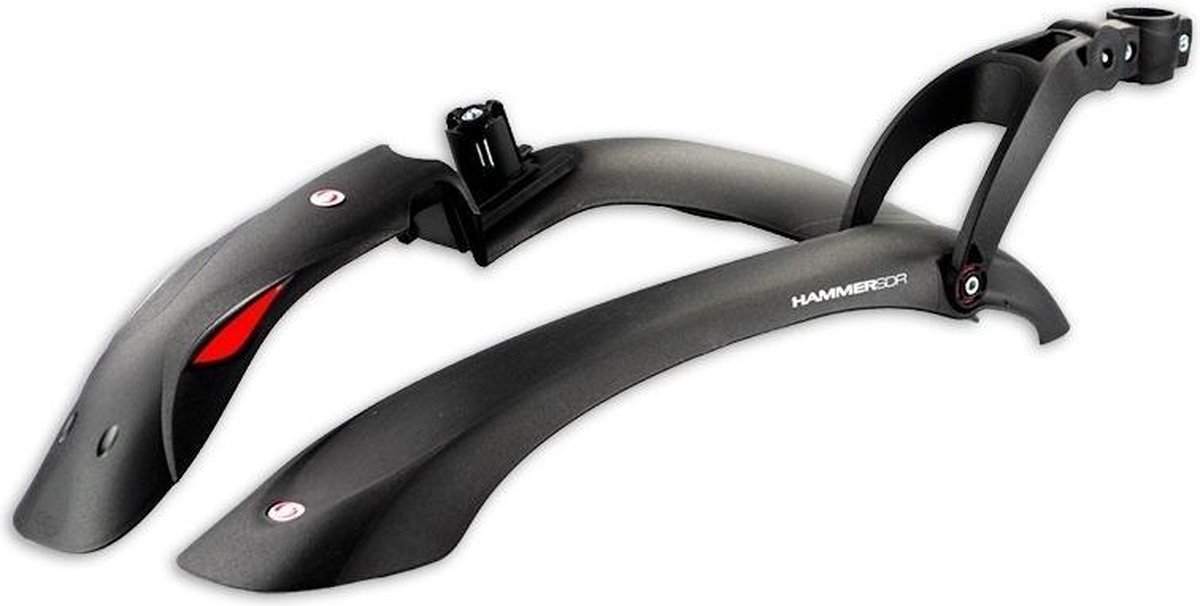 Simpla Spatbordenset Hammer-1 24 - 29 Inch Zwart/rood