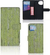 Wallet Book Case Motorola Moto G 5G Plus Telefoon Hoesje Green Wood