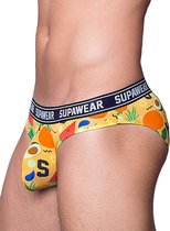 Supawear POW Brief Fruit Punch Geel - MAAT XL - Heren Ondergoed - Slip voor Man - Mannen Slip