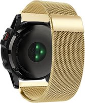 Let op type!! Voor Garmin Fenix 6X (Niet quick release) 26MM Milanese Strap(Golden)