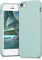 kwmobile telefoonhoesje voor Apple iPhone SE (1.Gen 2016) / 5 / 5S - Hoesje met siliconen coating - Smartphone case in mat mintgroen