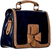 Bow Retro Handbag Dark Blue in Swing Vintage Jaren 50 Stijl