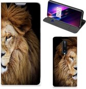Stand Case OnePlus 8 Smart Cover Hoesje Leeuw