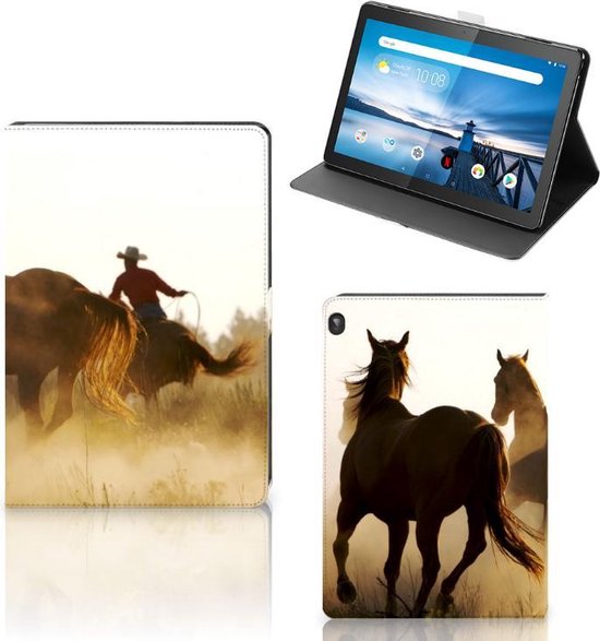 Beschermhoes Lenovo Tablet M10 Hoes met Magneetsluiting Super als Gepersonaliseerd Cadeau Cowboy