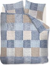 Ariadne at Home Knit Squares - Dekbedovertrek - Lits-jumeaux - 260x200/220 cm - Flanel - Blue